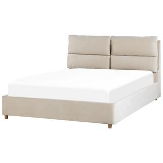 Beliani Bett mit Lattenrost aus Samtstoff Modern BATILLY  