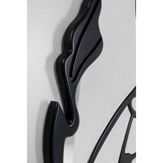 KARE Design Miroir mural pièces noir mat rond 100  