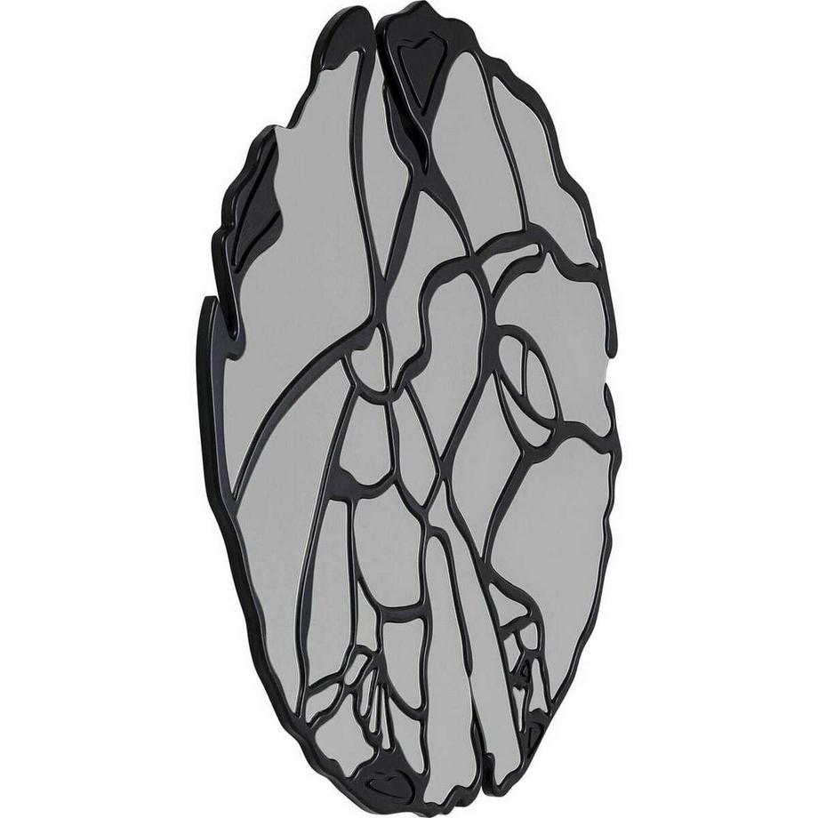 KARE Design Specchio da parete Pieces Nero opaco rotondo 100  