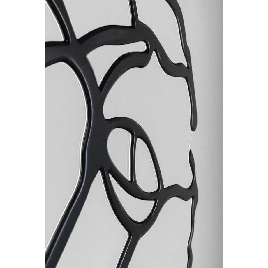 KARE Design Specchio da parete Pieces Nero opaco rotondo 100  