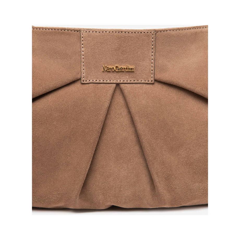 Nero Giardini Sac à bandoulière en cuir velours avec plis devant  