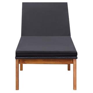 VidaXL Chaise longue rotin synthétique  