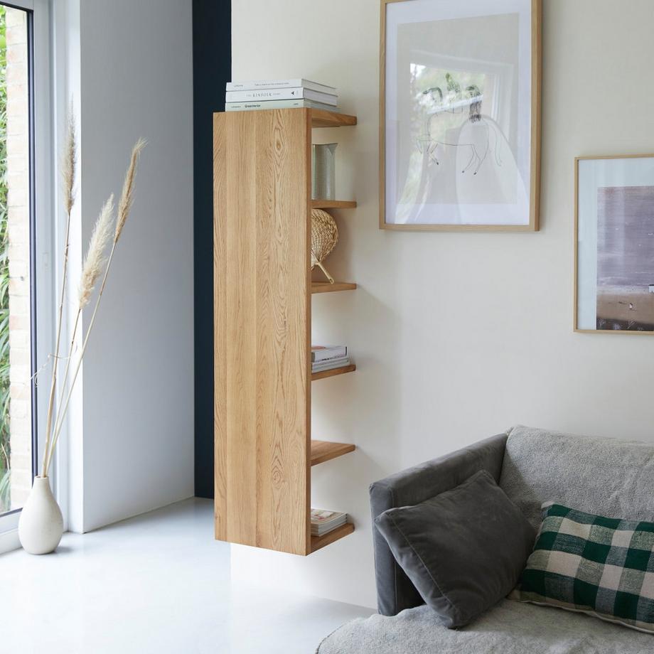 Tikamoon Wandregal aus massiver Eiche Easy  