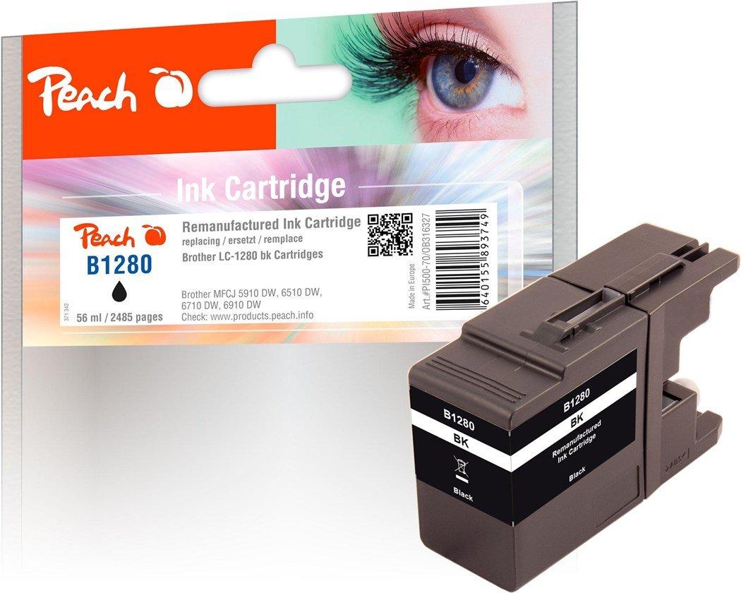 Peach  XL-Tintenpatrone schwarz kompatibel zu Brother LC-1280, LC-1280 bk 