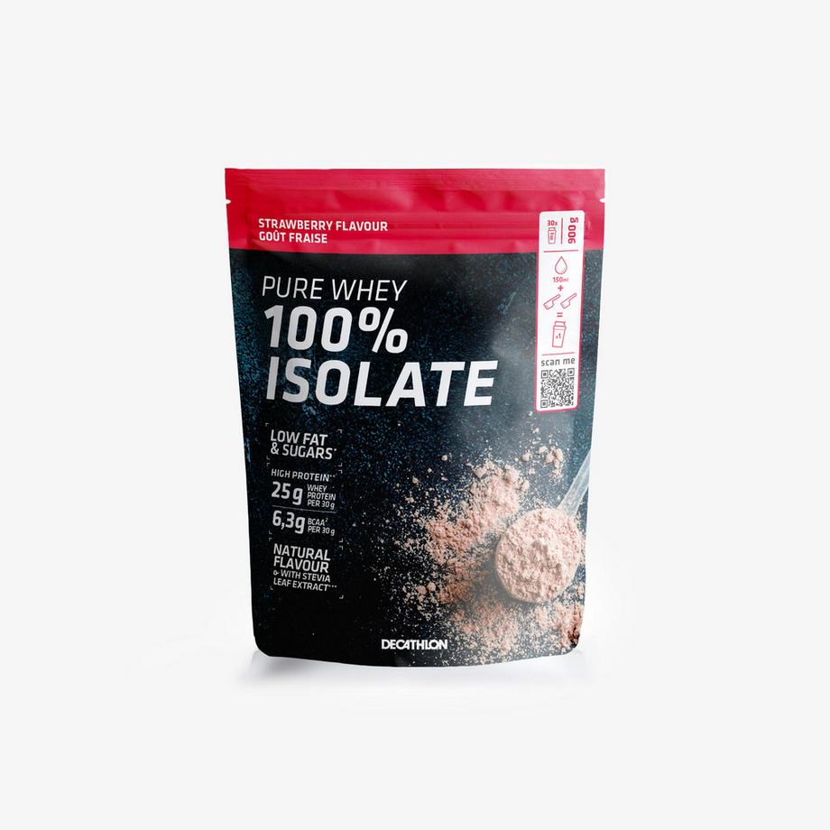 Isolat de whey fraise poudre