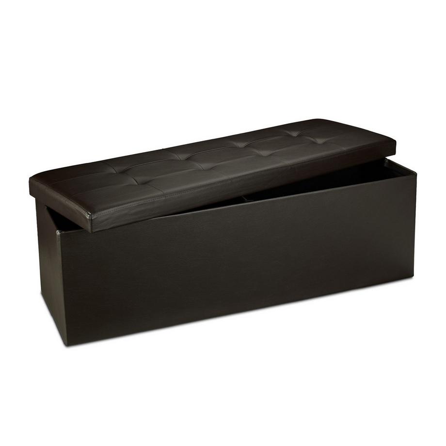 B2X Klappbare Sitzbank mit Stauraum aus Kunstleder  