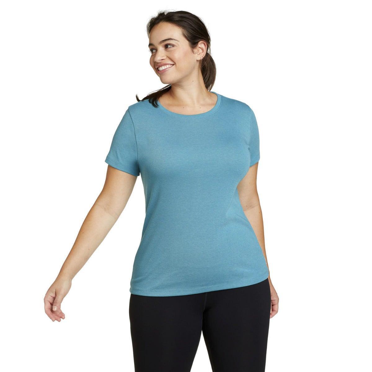 Image of Favorite Tshirt Rundhalsausschnitt Damen Türkisblau XS