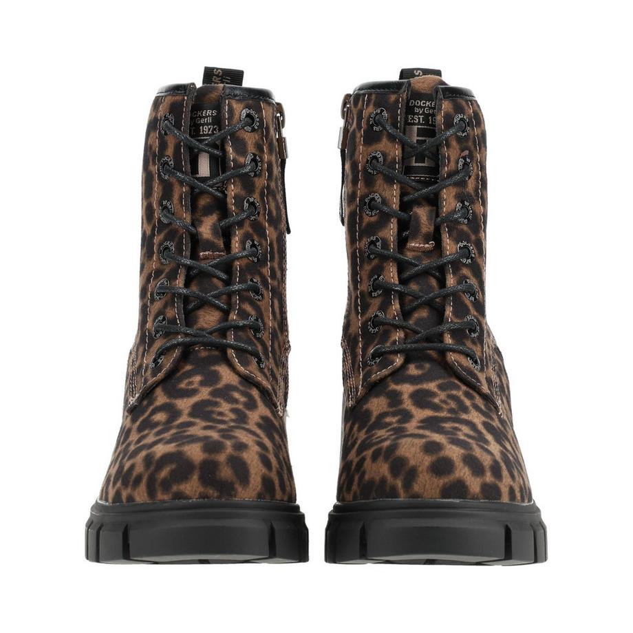 Dockers Bottines à lacets imprimé léopard  