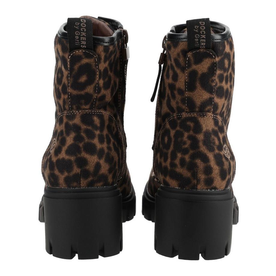 Dockers Bottines à lacets imprimé léopard  
