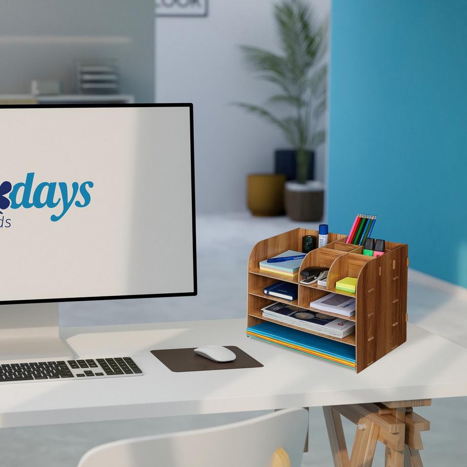 B2X Organiseur de bureau avec compartiment de rangement  