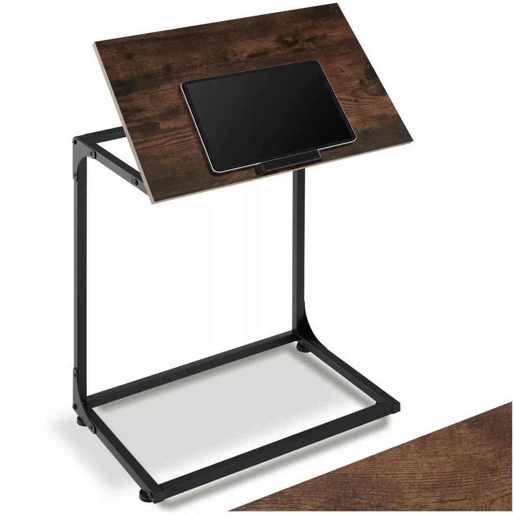 tectake Bedside Table Ruston in Dark Brown