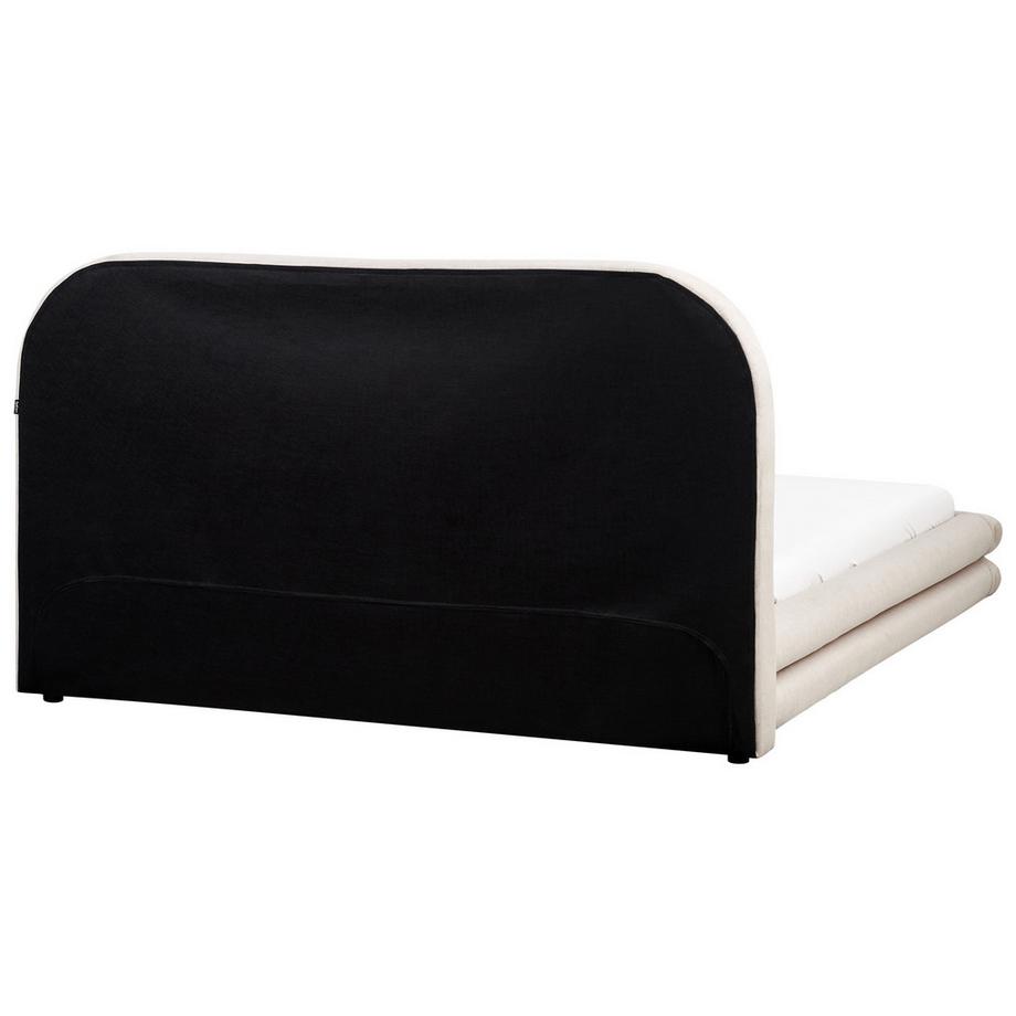 Beliani Letto en Lino sintetico Minimalista LAVARDENS  