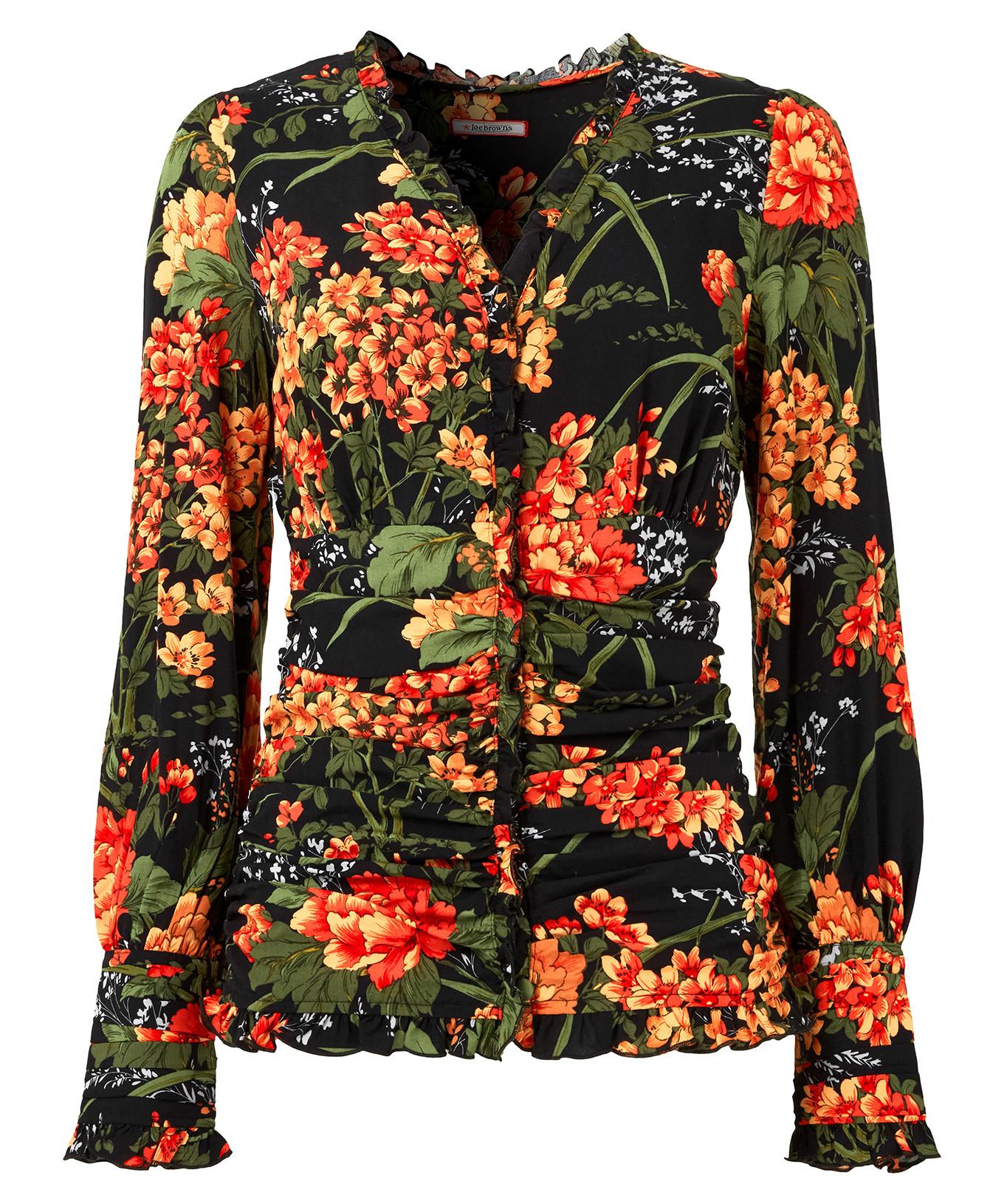 Joe Browns  Gerüschte Bluse mit Blumenmuster 