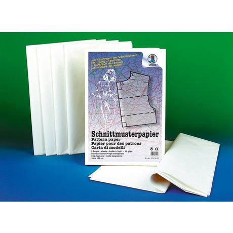 Ursus URSUS Schnittmusterpapier 100x150cm 2761000 40g, transparent 5 Blatt  