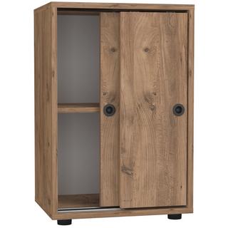 VCM Büroschrank mit 2 Fächern | moderner Aktenschrank mit Schiebetüren | Maße ca. H. 74 x B. 49 x T. 38 cm – Ulas 2-Fach  