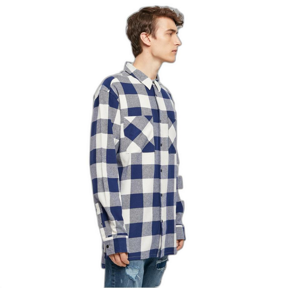 URBAN CLASSICS Camicia Lunga Oversize a Quadri  