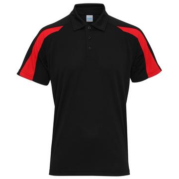 Just Cool Kurzarm Polo Shirt mit Kontrast Panel