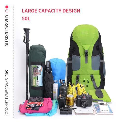 Only-bags.store 50L Leichter wasserdichter Wanderrucksack, Outdoor Sport Daypack Reisetasche für Klettern Camping  