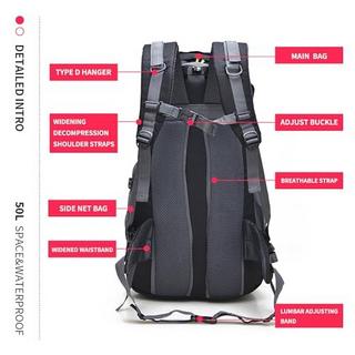 Only-bags.store 50L Leichter wasserdichter Wanderrucksack, Outdoor Sport Daypack Reisetasche für Klettern Camping  