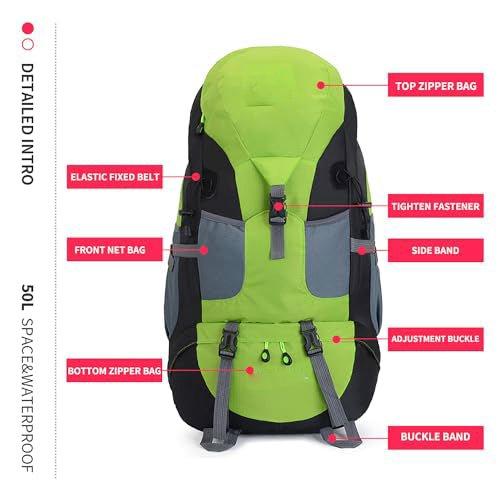 Only-bags.store 50L Leichter wasserdichter Wanderrucksack, Outdoor Sport Daypack Reisetasche für Klettern Camping  