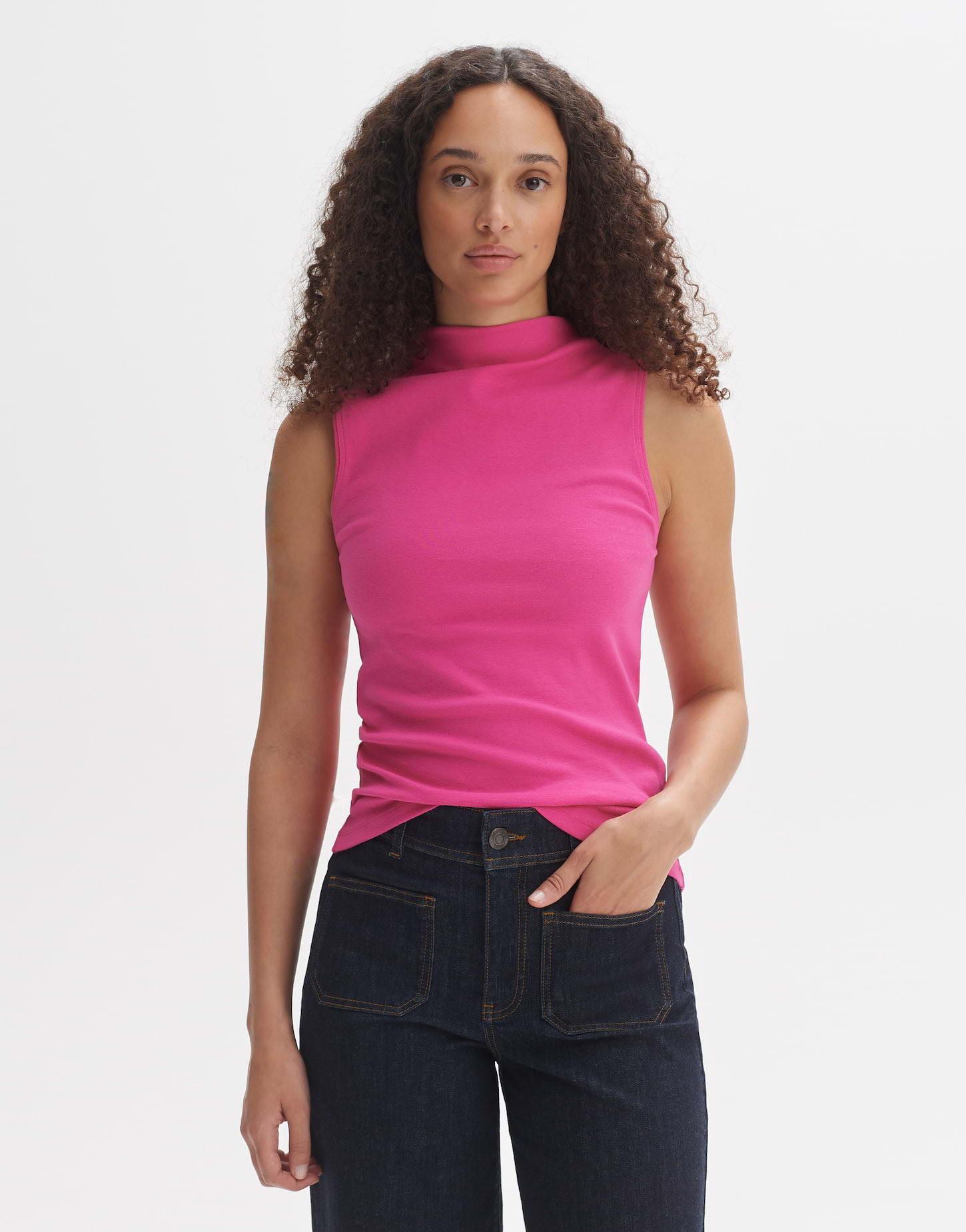 Image of Jerseytop Ifunella Gerader Schnitt Damen Dunkelrosa 36