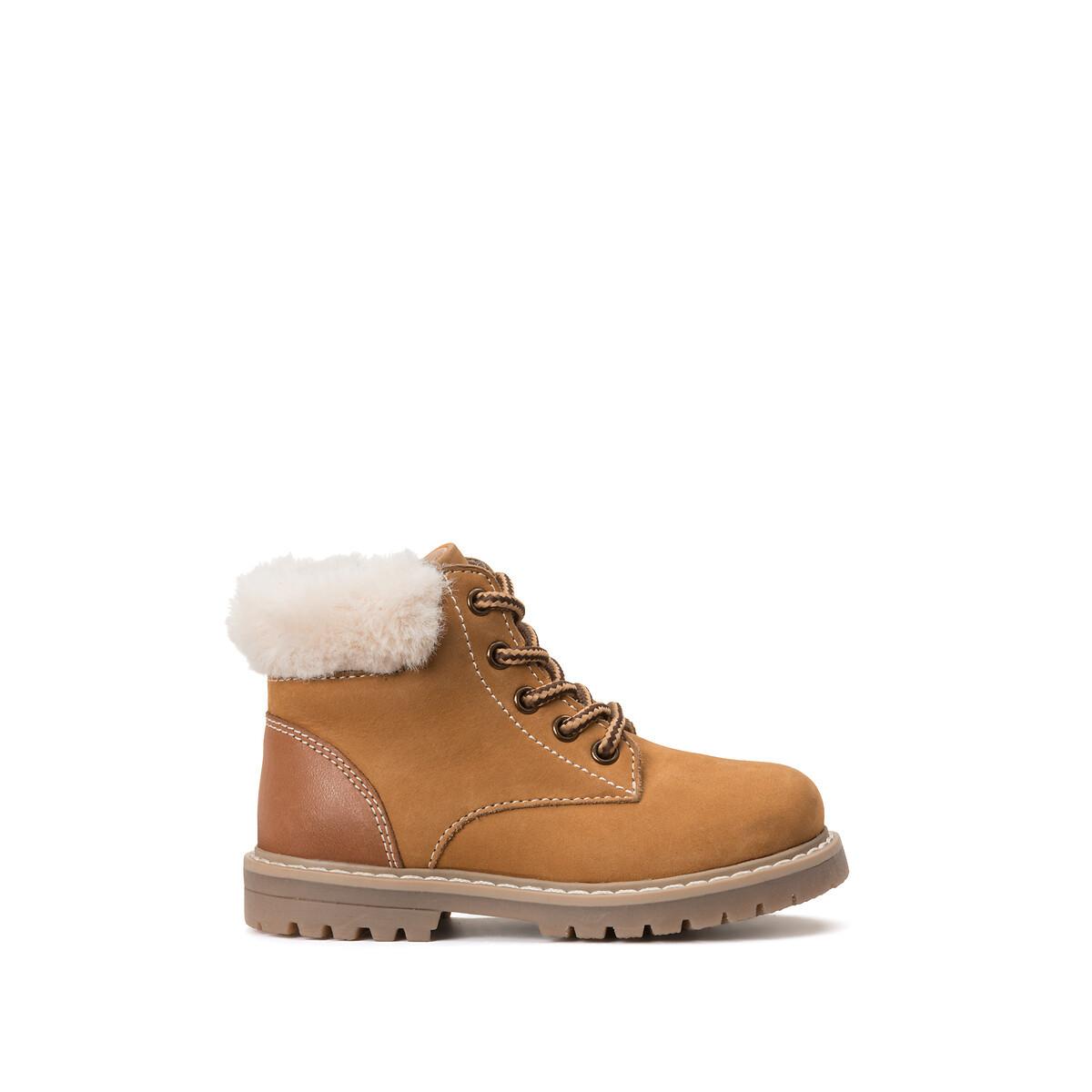 Image of Leder-boots Mit Reissverschluss Damen Braun 24