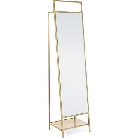 mutoni Standspiegel Arin mit Garderobenhacken Gold 46x182  