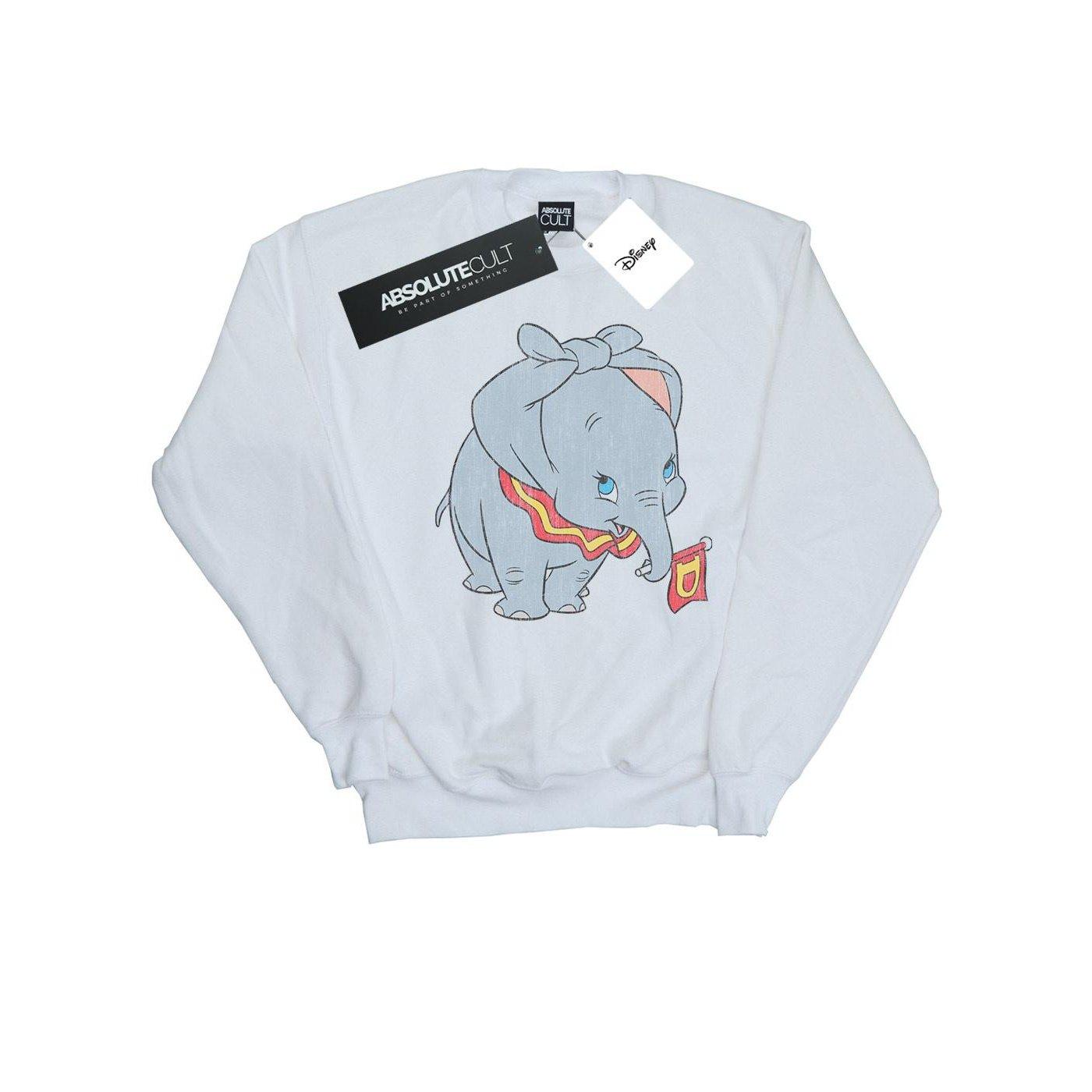 Image of Dumbo Classic Tied Up Ears Sweatshirt Unisex Weiss 152-158