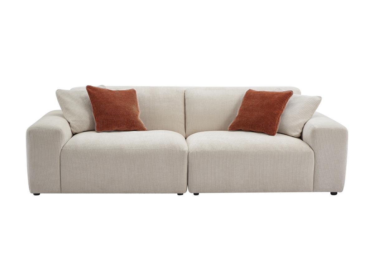 Maison Céphy Sofa 3-Sitzer - Cord - Beige - TIRONO von Maison Céphy  