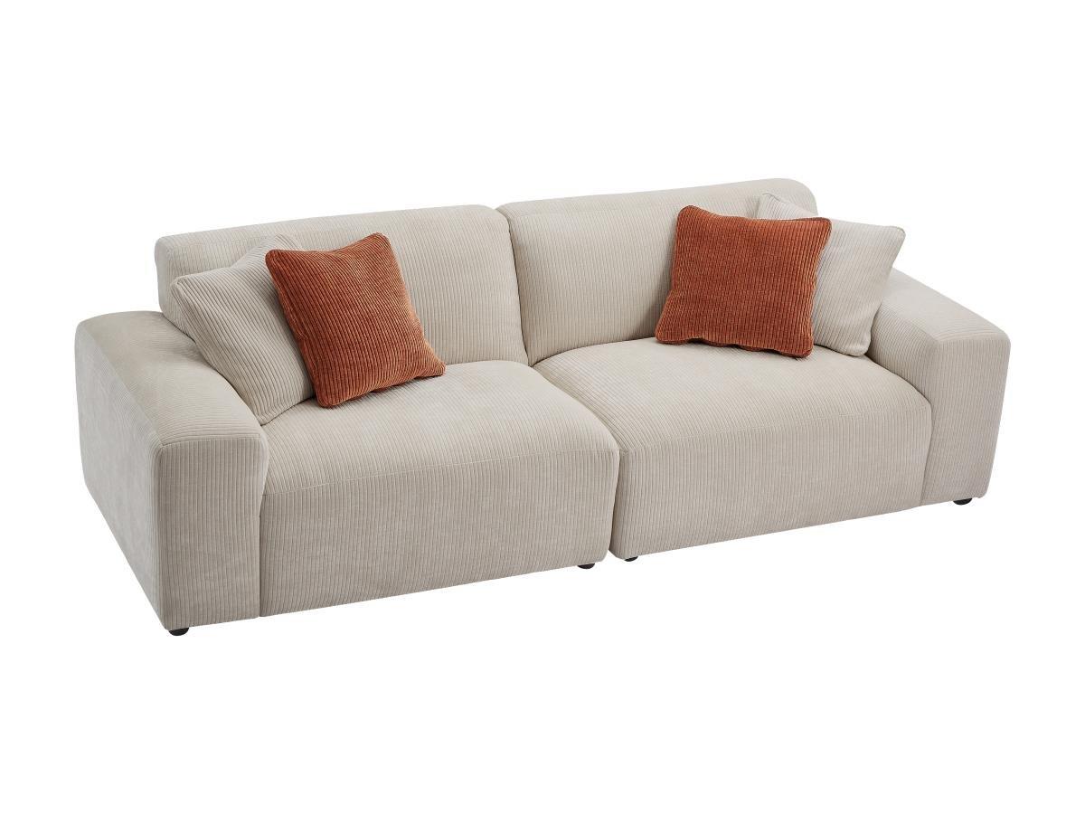 Image of Sofa 3-Sitzer - Cord - Beige - TIRONO von Sofa 3-Sitzer - Cord - Beige - TIRONO von Maison Céphy