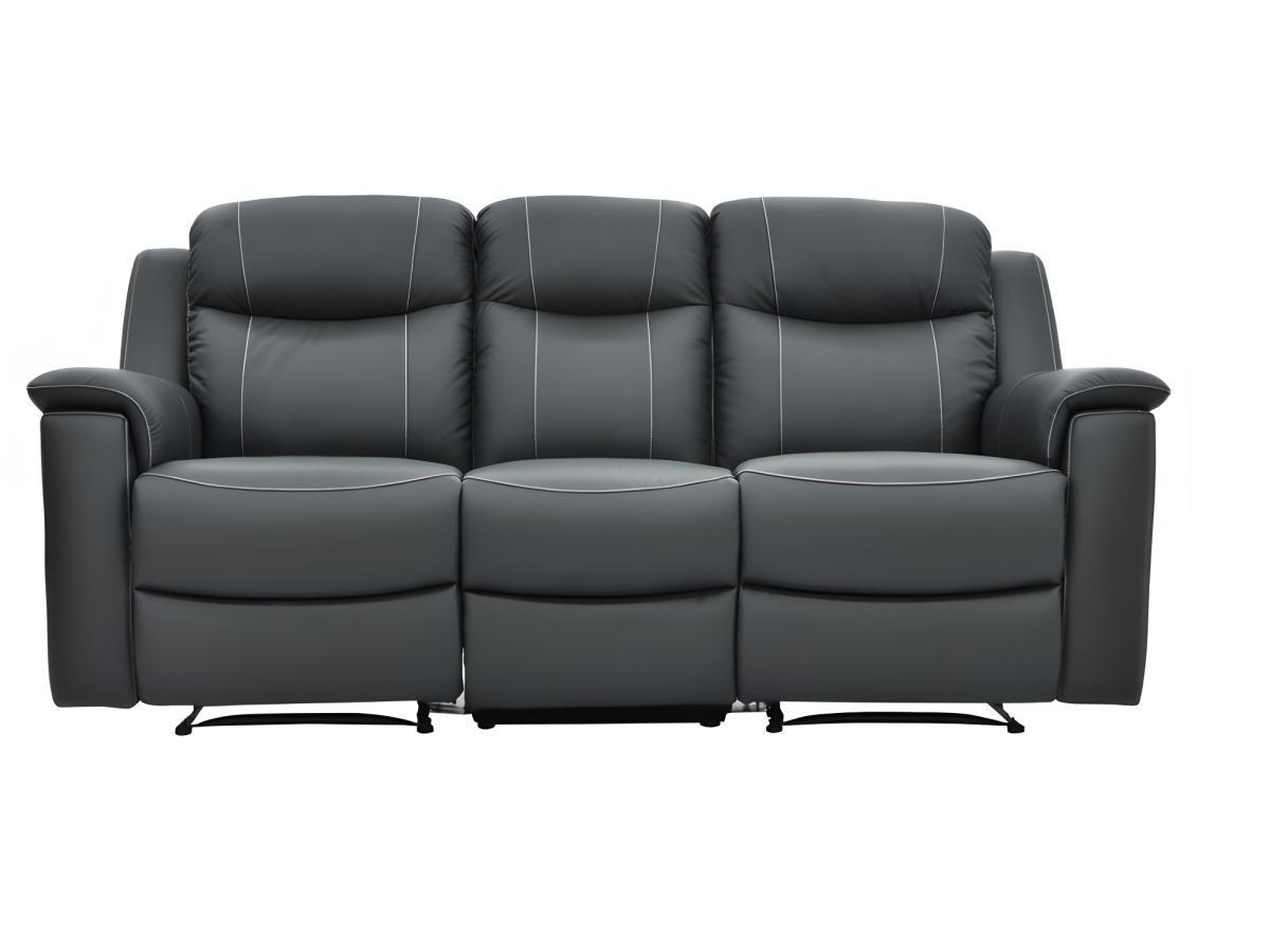 Vente-unique Relaxsofa Leder 3Sitzer EVASION  