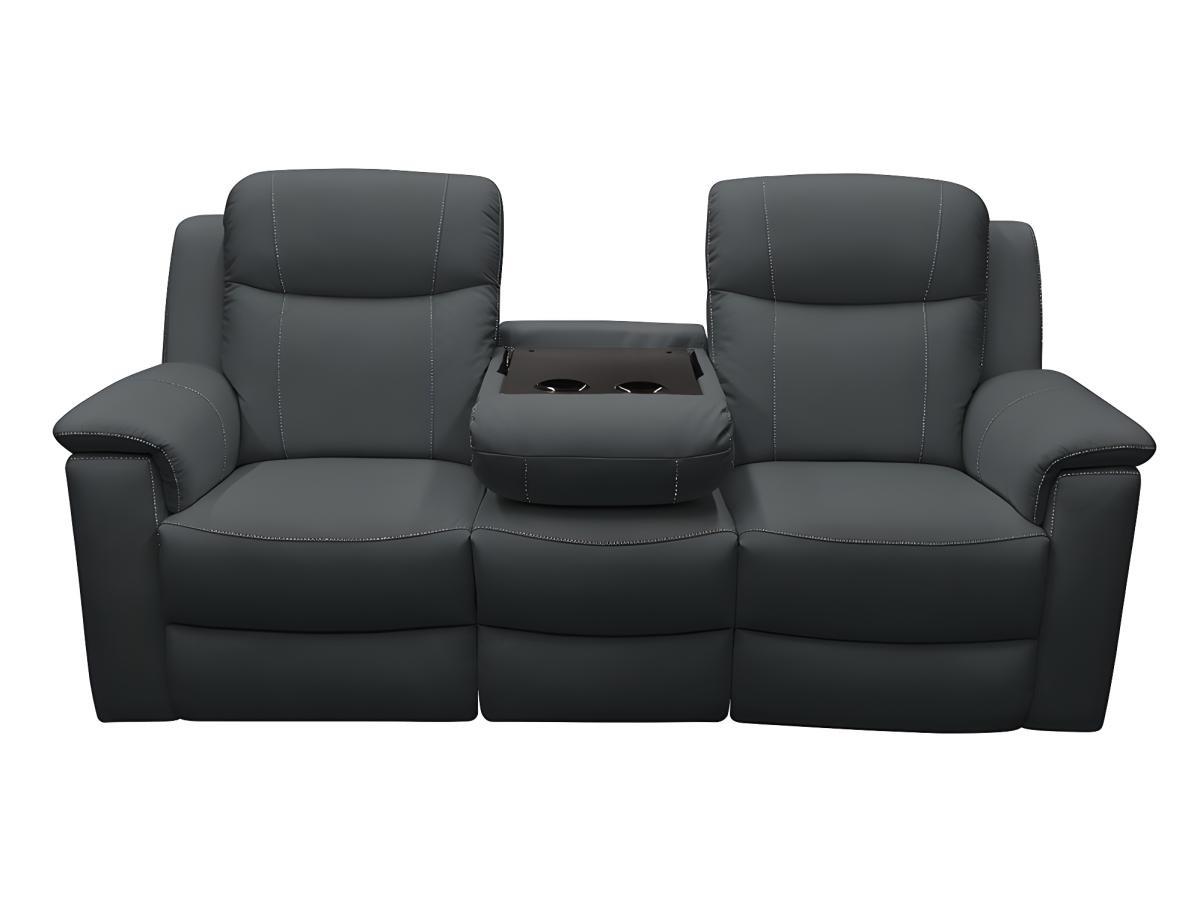 Vente-unique Relaxsofa Leder 3Sitzer EVASION  