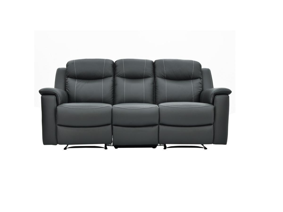 Vente-unique Relaxsofa Leder 3Sitzer EVASION  