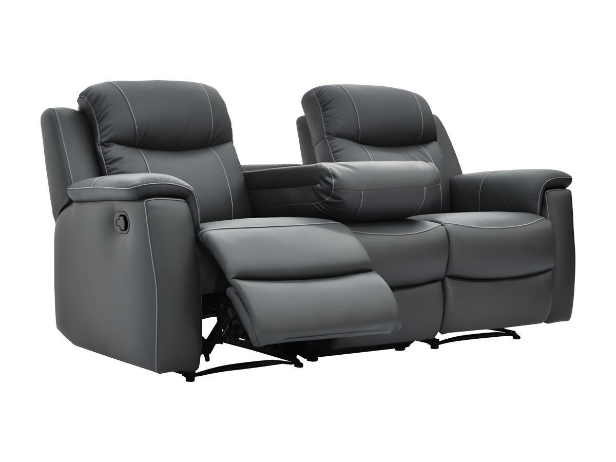 Vente-unique Relaxsofa Leder 3Sitzer EVASION  