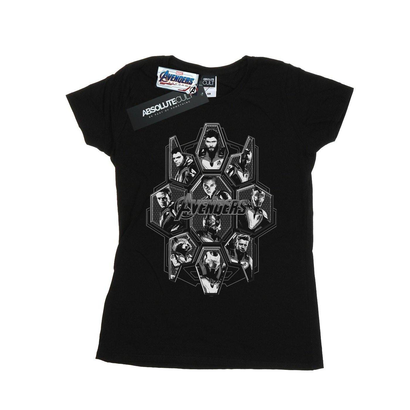 Image of Avengers Endgame Hero Shapes Tshirt Damen Schwarz XL