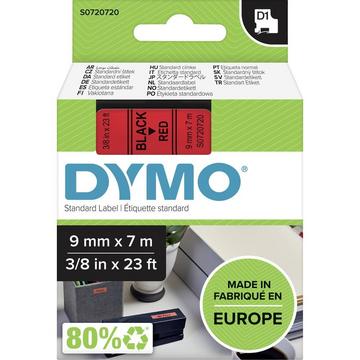Cassetta nastro DYMO D1 40917 Colore Nastro: Rosso Colore carattere:Nero 9 mm 7 m