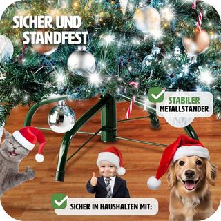 Tectake Weihnachtsbaum künstlich mit Metallständer  