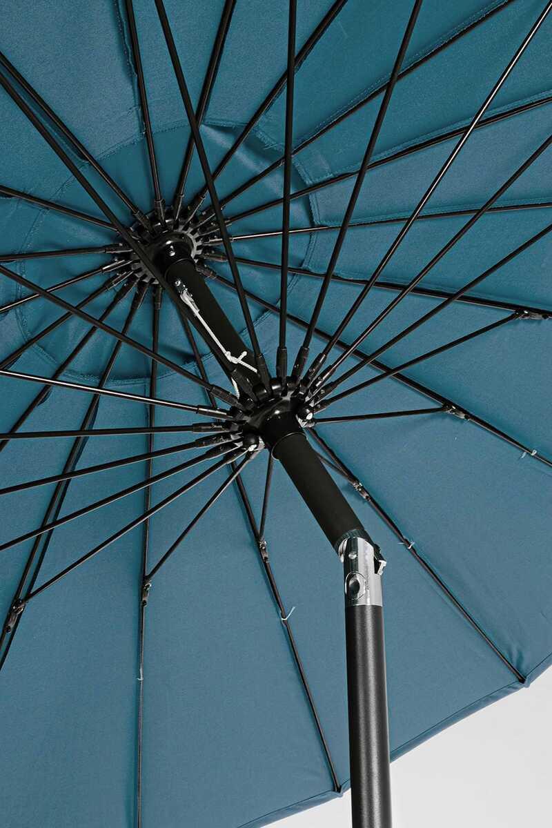 mutoni Parasol Atlanta 270 anthracite bleu paon  