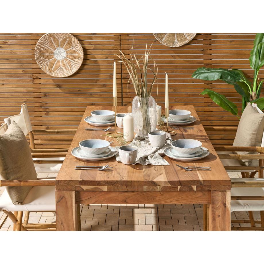 Beliani  16-teiliges Tafelservice aus Steinzeug Klassisch SESAME 