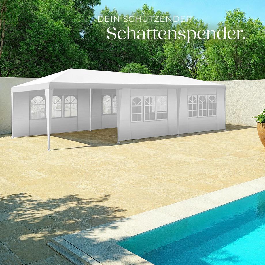 Tectake Gazebo Miramas 9 x 3 m, con sistema a innesto  