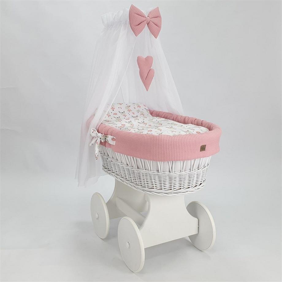 bisal  Berceau moïse complet Lapin rose 