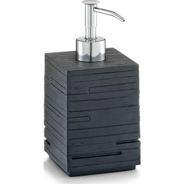 Seifenspender Schiefer schwarz Polyresin 8x8x16cm