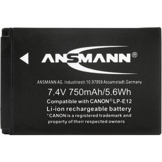 ANSMANN  A-Can LP-E12 Kamera-Akku ersetzt Original-Akku (Kamera) LP-E12 7.4 V 750 mAh 