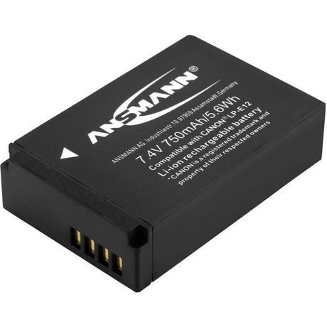 ANSMANN  A-Can LP-E12 Kamera-Akku ersetzt Original-Akku (Kamera) LP-E12 7.4 V 750 mAh 