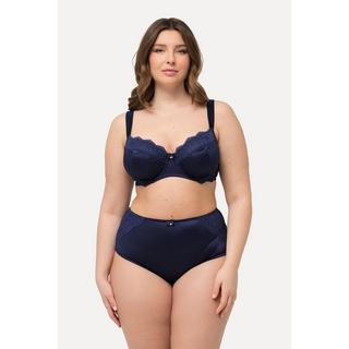 Ulla Popken  Reggiseno senza coppe preformate con ferretto, raso, pizzo e coppa C-F 