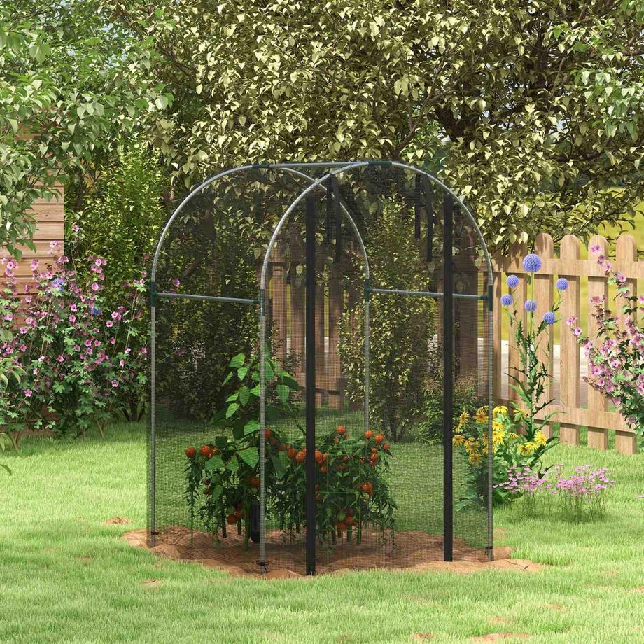 Northio Filet De Protection Contre Les Insectes Filet De Jardin Porte Protection Antiparasitaire Cadre En Acier Hdpe Noir 1,2X1,2M  