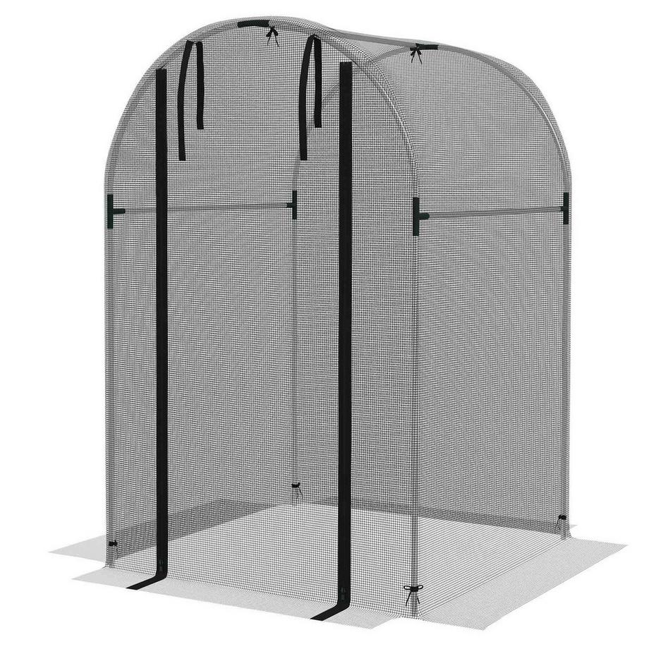 Filet De Protection Contre Les Insectes Filet De Jardin Porte Protection Antiparasitaire Cadre En Acier Hdpe Noir 1,2X1,2M