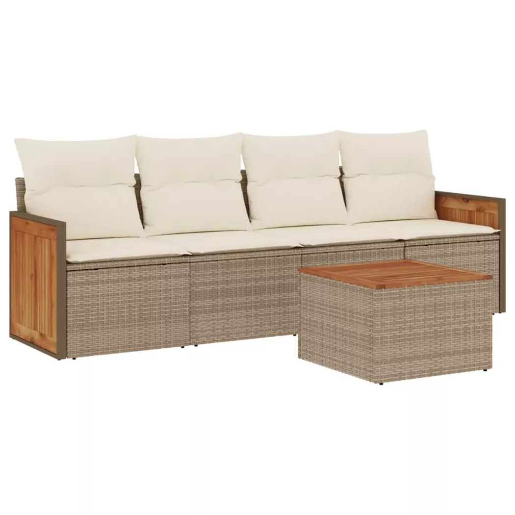 VidaXL - Ensemble de canapés de jardin rotin synthétique, One Size, Beige