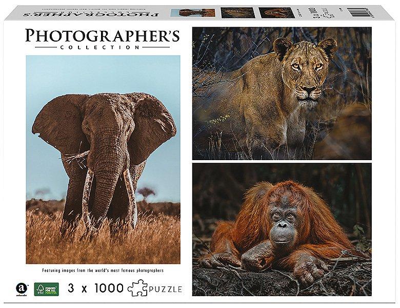 Image of Puzzle 3er Set Wildtiere Blickkontakt (1000Teile)