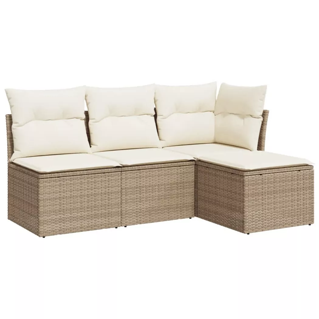 VidaXL - Garten sofagarnitur poly-rattan, One Size, Beige